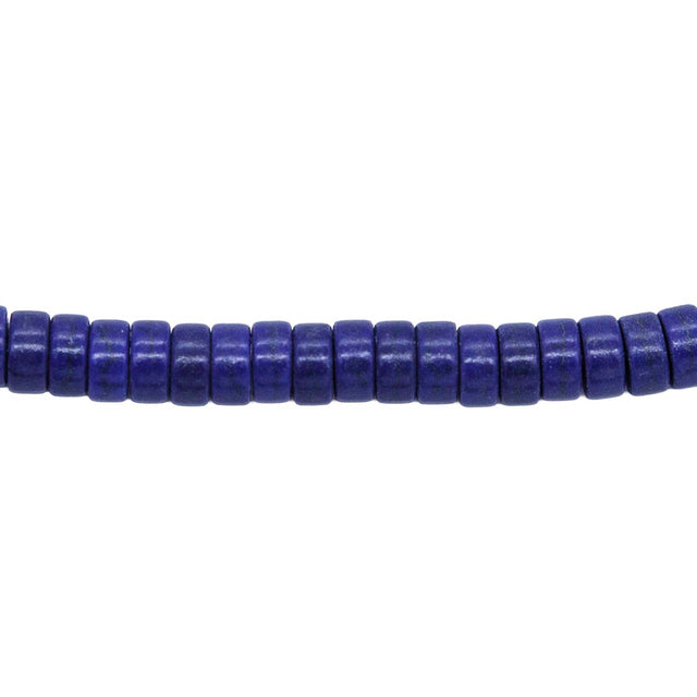 76ST612-DB: Magnesite Heishi Beads Dark Blue 6mm 15.5"