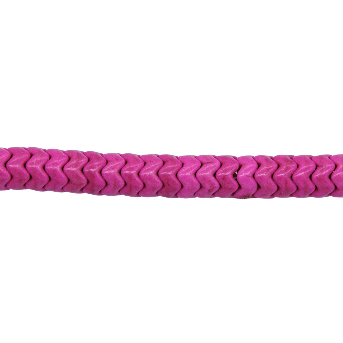 76ST612-PW: Magnesite Wavy Heishi Beads Pink 6mm 15.5"