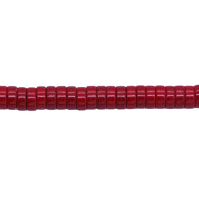 76ST612-R: Magnesite Heishi Beads Red 6mm 15.5"