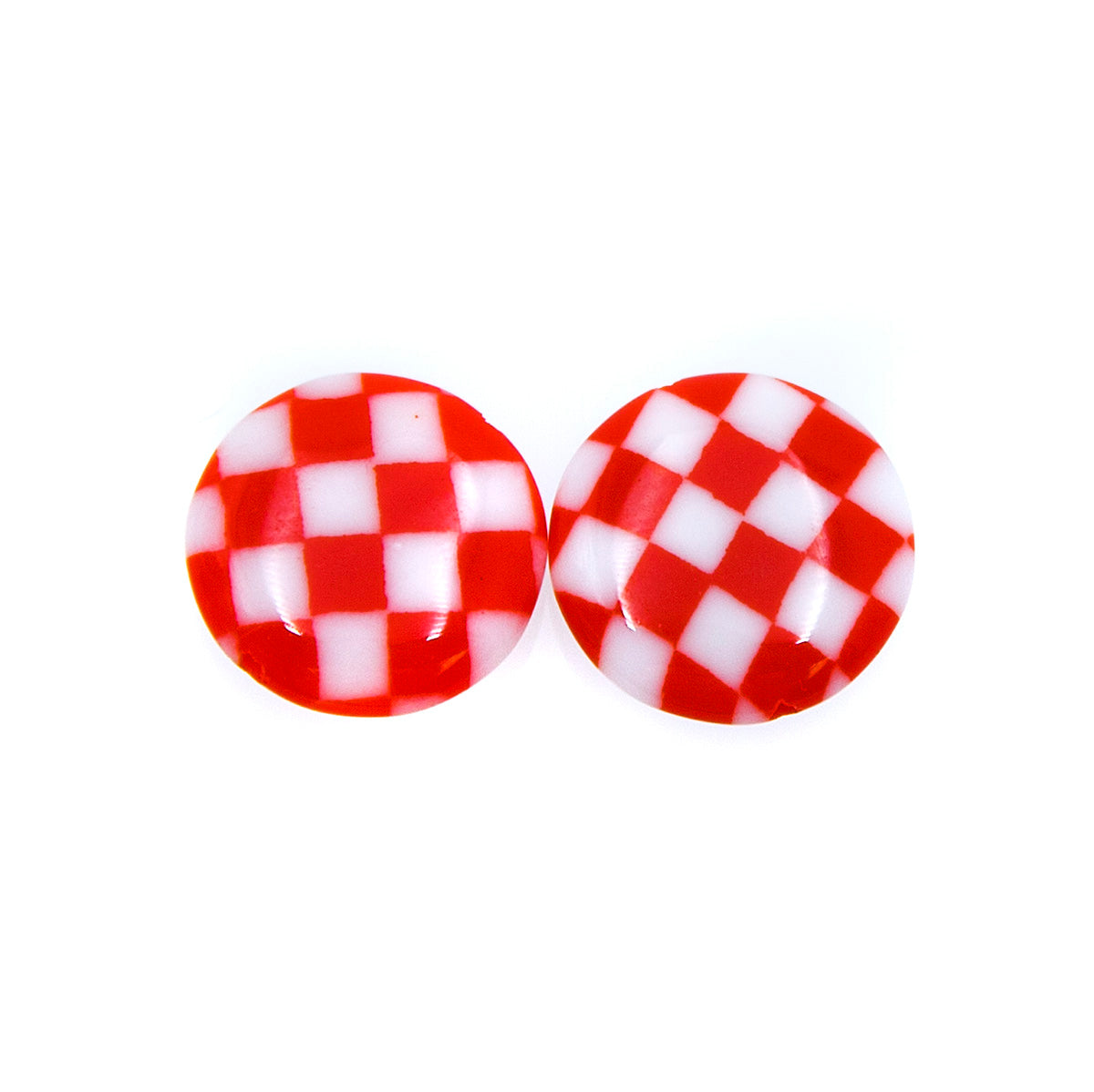 77AG112-1: Coin Checkerboard White/Red 16mm - 3PC