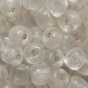 77SV212-U: Vintage Venetian Crow Transparent Clear #1 Frosted Average 6x5mm 250 Grams