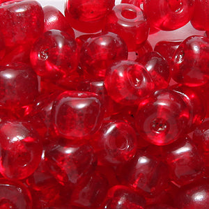 77SV246-2: Vintage Venetian Small Crow Transparent Dark Ruby 6mm 50 Gram Bag