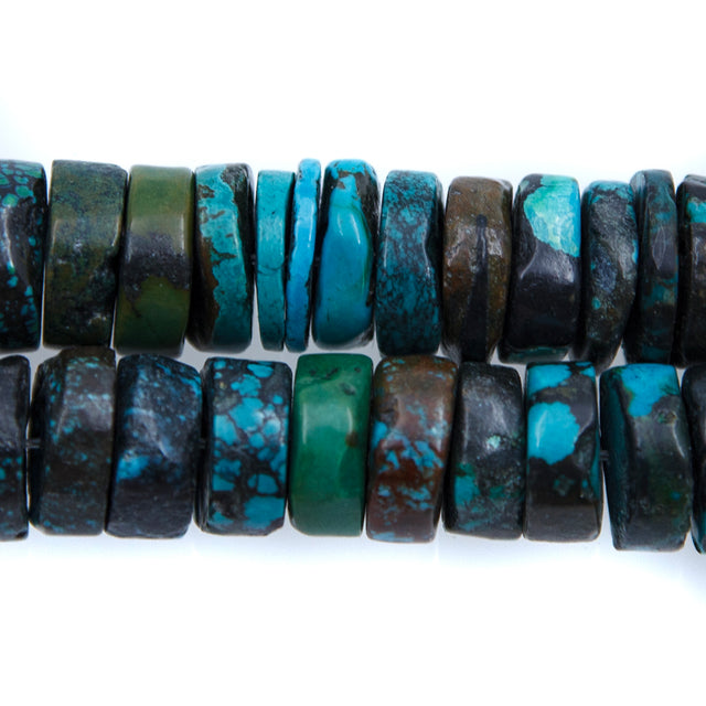 79ST413: 14-15mm Turquoise Heishi 15 Inch String