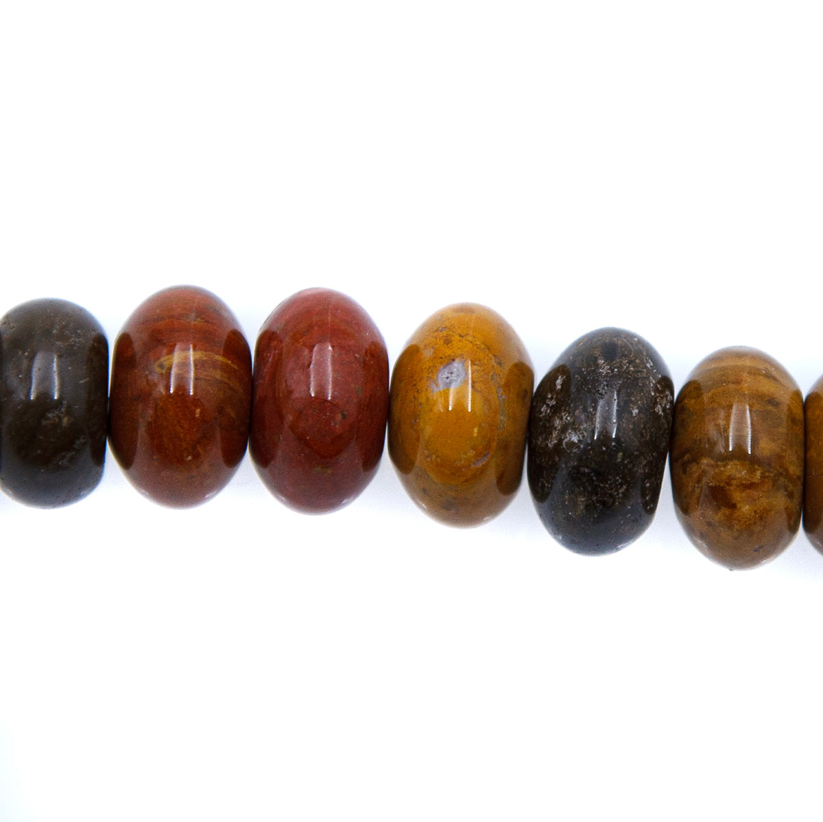 79ST425-GR: Madagascar Jasper Graduated Rondelle 8-14mm 16"St