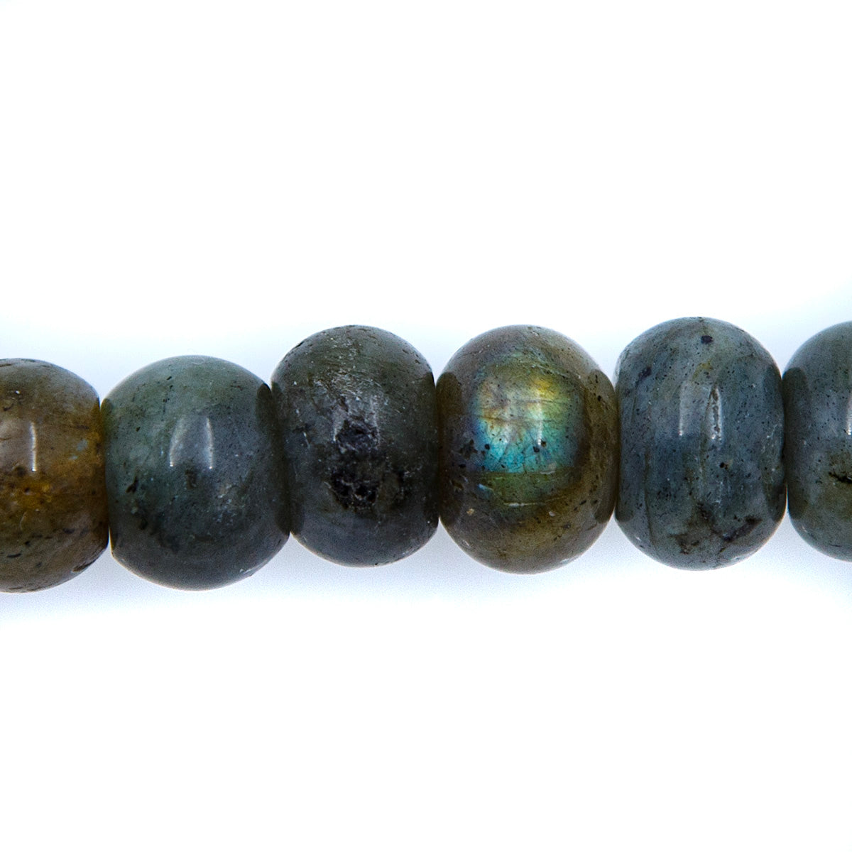 79ST456-GR: Labradorite Graduated Rondelle 8x14mm 16" St