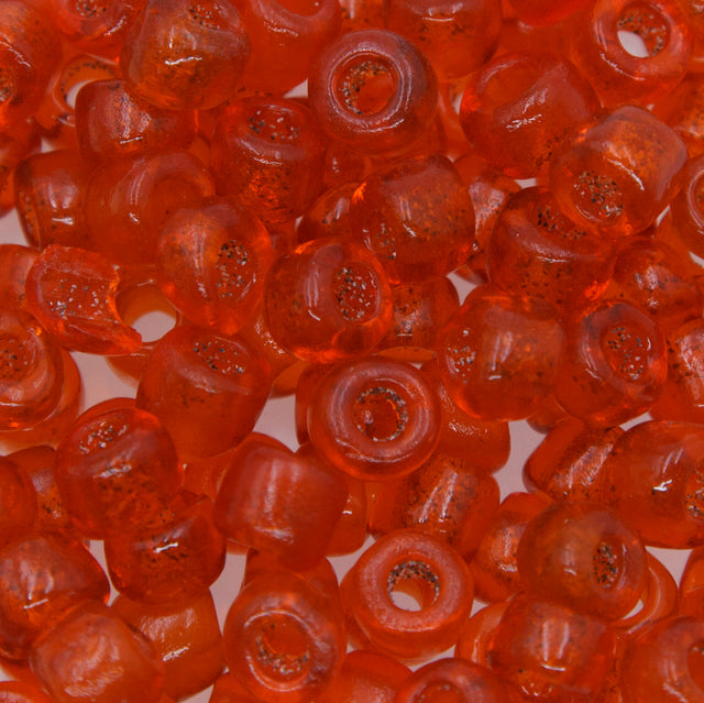 79SV232-1: Vintage Venetian Crow Transparent Orange #1 9mm 250 Grams