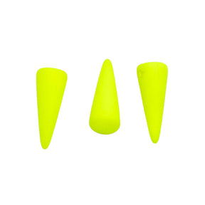 7DP622-NMR: CZ Spike Neon Yellow Matte 7x17mm-6PC