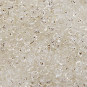 7SV212-Q: Vintage Venetian Seed Bead Clear #1 Square Hole 7/0 - 500 Grams
