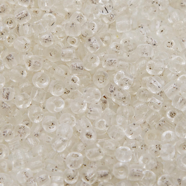 7SV212-Q: Vintage Venetian Seed Bead Clear #1 Square Hole 7/0 - 500 Grams