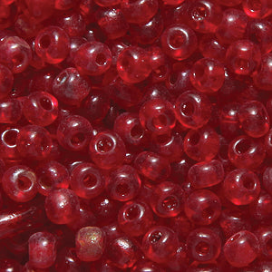 7SV246-2RR: Vintage Venetian Transparent DK Red Some Rust 7/0 50 Gram Bag