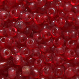 7SV246-2: Vintage Venetian Seed Bead Transparent Garnet #2 7/0 - 500 Grams