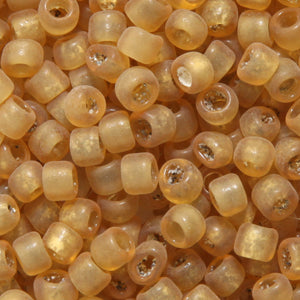 7SV253-18: Vintage Venetian Seed Bead Carmel Gold #17 Unfinished 7/0 - 500 Grams