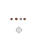 80CC257: Preciosa Crystal Dia Smoked Topaz 3mm-144PC