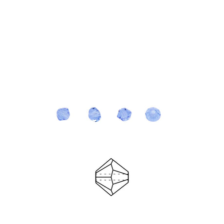 80CC272: Preciosa Crystal Dia Lt Sapphire 3mm-144PC