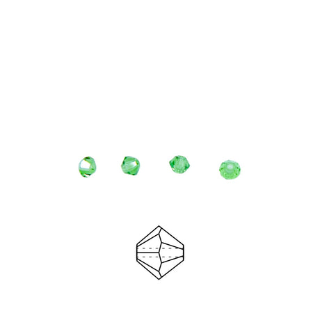 80CC282: Preciosa Crystal Dia Peridot 3mm-144PC