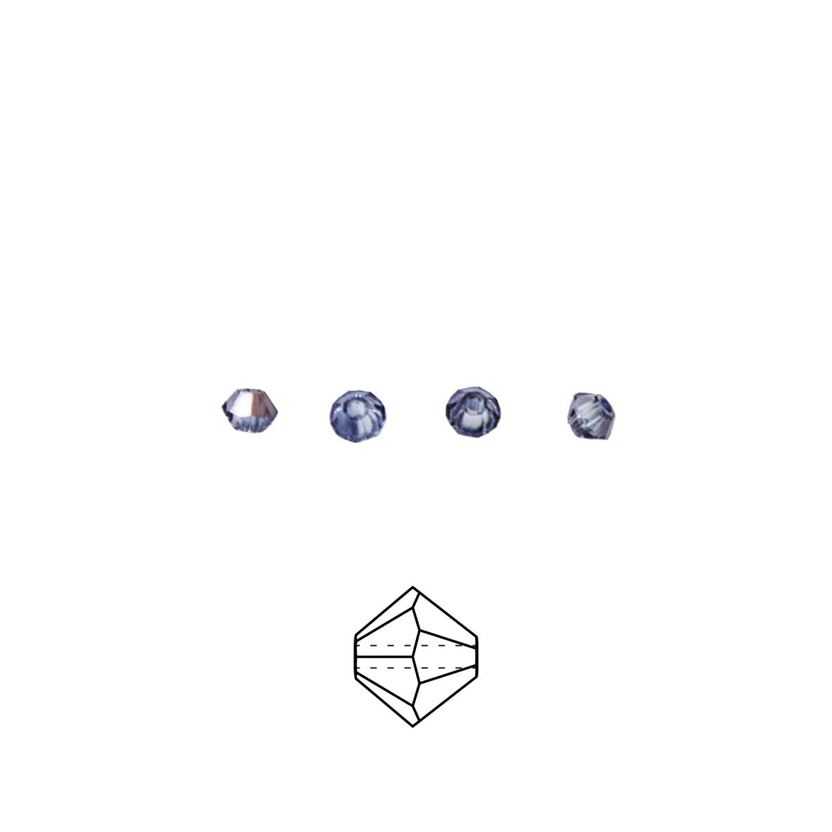 80CC512-E: Preciosa Crystal Dia Crystal Valentinite 3mm-144PC