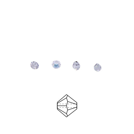 80CC512: Preciosa Crystal Dia Crystal AB 3mm-144PC