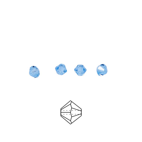82CC263: Preciosa Crystal Dia Aquamarine 4mm-144PC