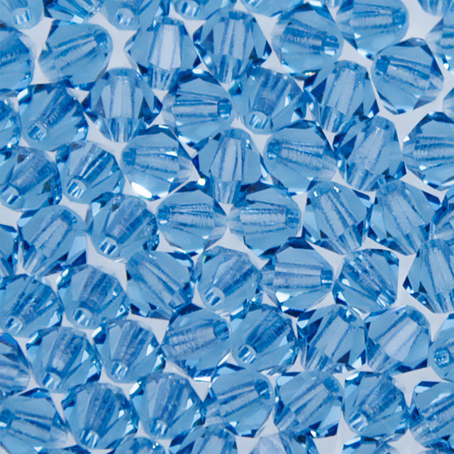 82CC275: Preciosa Czech Crystal Diamond Malibu Blue 4mm