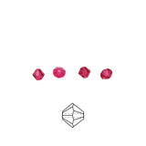 82CC292-P: Preciosa Crystal Dia Indian Pink 4mm-144PC