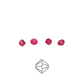 82CC292-P: Preciosa Crystal Dia Indian Pink 4mm-144PC