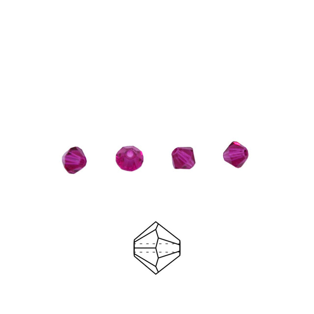 82CC294-F: Preciosa Crystal Dia Fuchsia 4mm-144PC