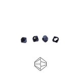 82CC309: Preciosa Crystal Dia Jet Hematite 4mm-144PC