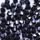 82CC309: Preciosa Crystal Dia Jet Hematite 4mm-144PC