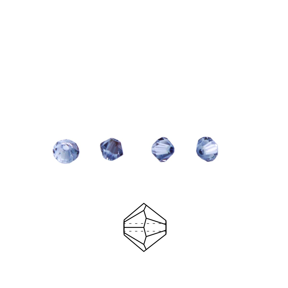 82CC512-E: Preciosa Crystal Dia Crystal Valentinite 4mm-144PC