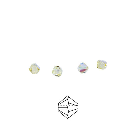 82CC522: Preciosa Crystal Dia Jonquil AB 4mm-144PC