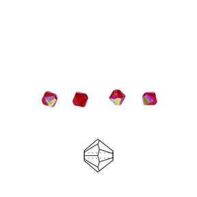 82CC542: Preciosa Crystal Dia Lt Siam AB 4mm-144PC