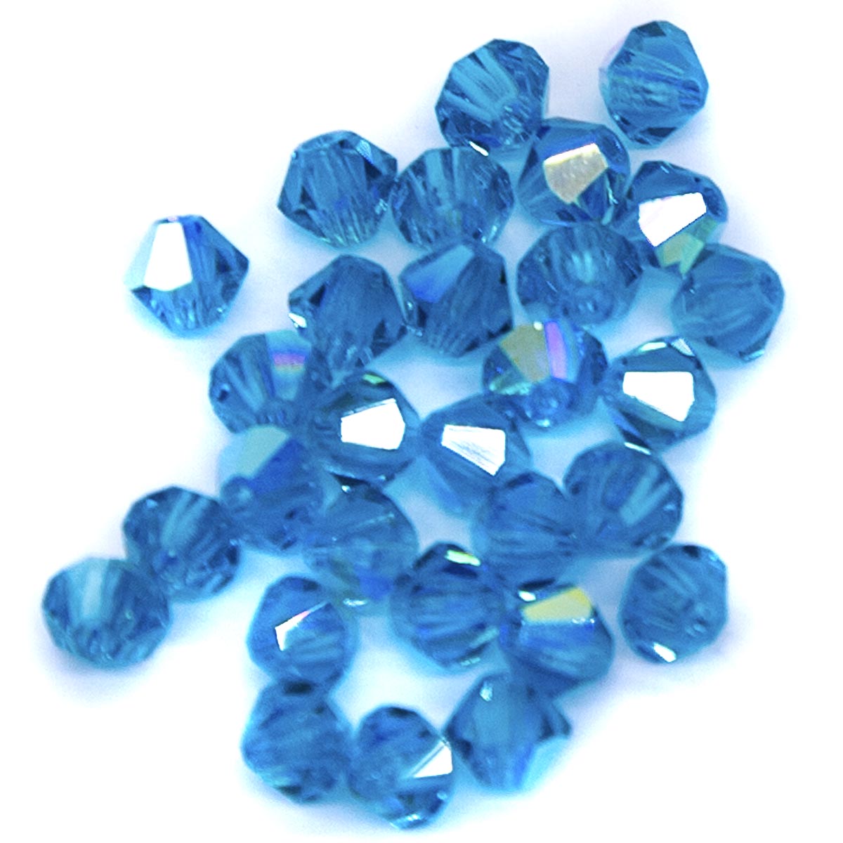 82CC585-S: Preciosa Crystal Dia Blue Zircon AB 4mm 30PC