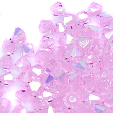 82CC593: Preciosa Crystal Dia Pink Sapphire AB 4mm-144PC