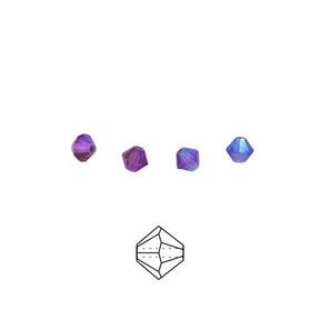 82CC598-F: Preciosa Crystal Dia Amethyst Ab2x 4mm-144PC