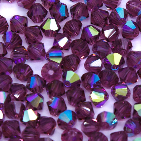 82CC598: Preciosa Crystal Dia Amethyst AB 4mm-144PC