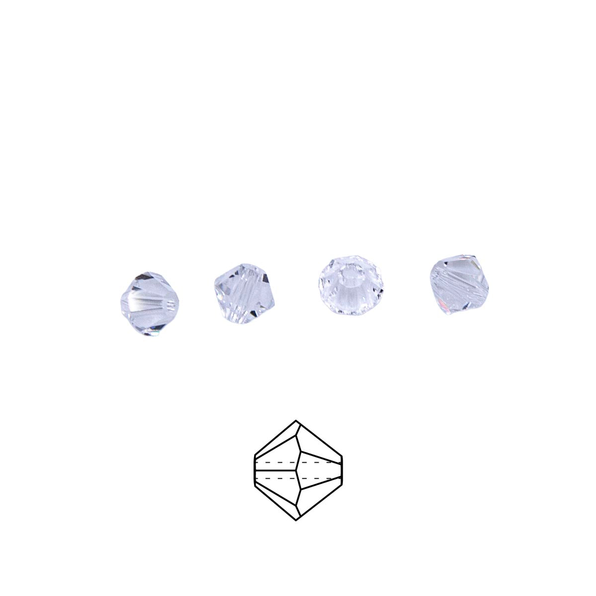 84CC212: Preciosa Crystal Dia Crystal 5x5mm-144PC