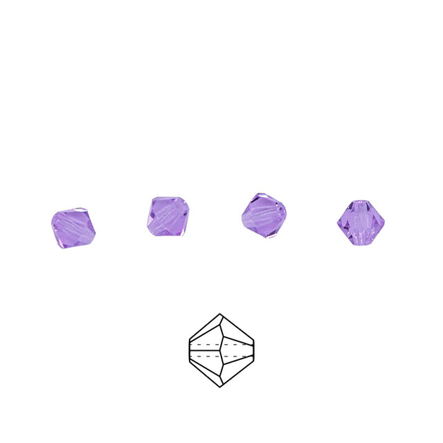 84CC295-V: Preciosa Crystal Dia Violet 5x5mm-144PC
