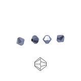 84CC309-F: Preciosa Crystal Dia Jet Hematite 5x5mm-144PC