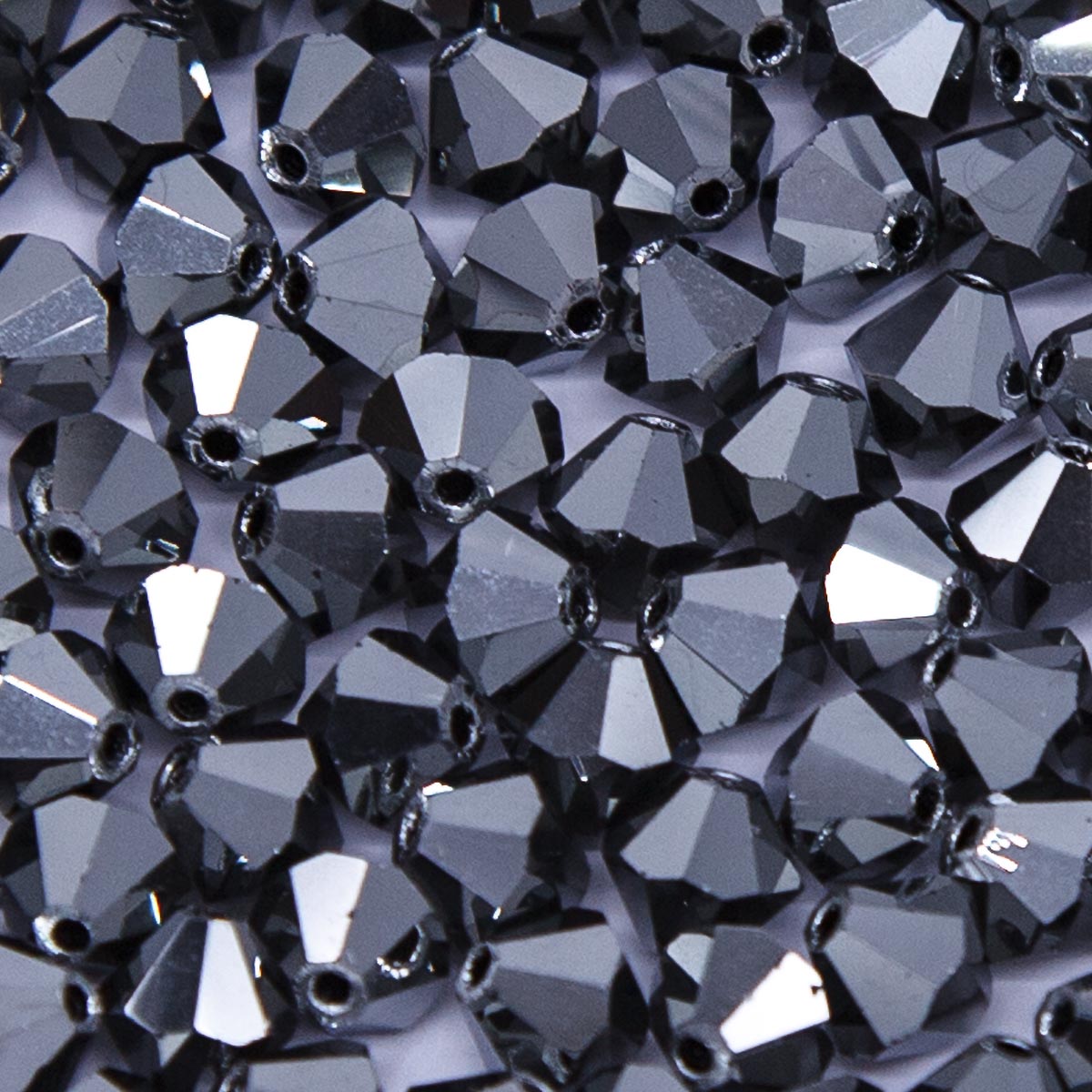 84CC309-F: Preciosa Crystal Dia Jet Hematite 5x5mm-144PC