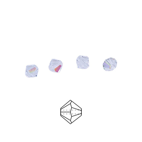 84CC512: Preciosa Crystal Dia Crystal AB 5x5mm-144PC