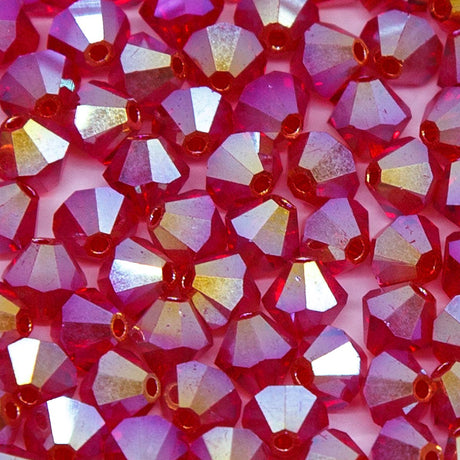 84CC542-F: Preciosa Crystal Dia Lt Siam Ab2x 5x5mm-144PC