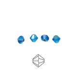 84CC567-F: Preciosa Crystal Dia Indicolite Ab2x 5x5mm-144PC