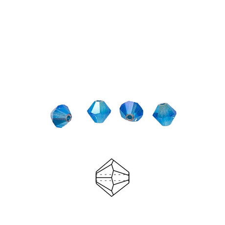 84CC567-F: Preciosa Crystal Dia Indicolite Ab2x 5x5mm-144PC