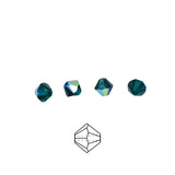 84CC586: Preciosa Crystal Dia Emerald AB 5x5mm-144PC