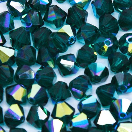 84CC586: Preciosa Crystal Dia Emerald AB 5x5mm-144PC