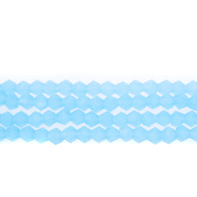 84CG260: 4mm Aqua Opal Glass Faceted Bicone