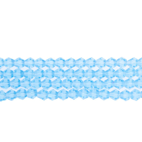 84CG264: 4mm Aquamarine Glass Faceted Bicone
