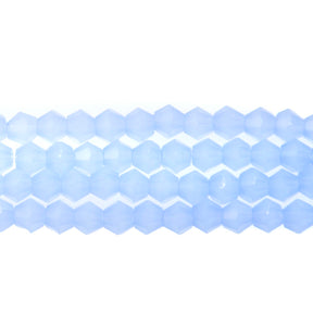 84CG270: 4mm Blue Opal Glass Faceted Bicone