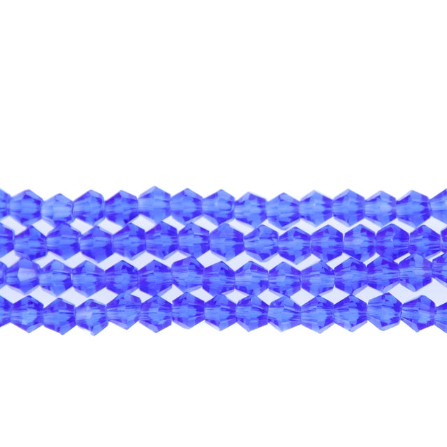 84CG273: 4mm Sapphire Glass Faceted Bicone