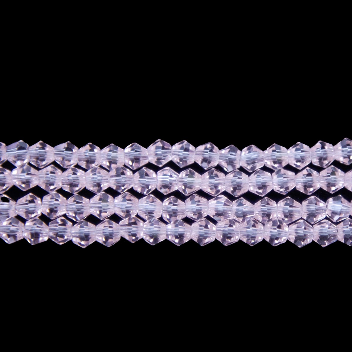 84CG291: 4mm Pink Glass Faceted Bicone